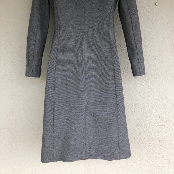 AKRIS PUNTO GRAY JERSEY VISCOSE scooba front zipper DRESS SZ 4 POCKETS - Picture 8 of 13